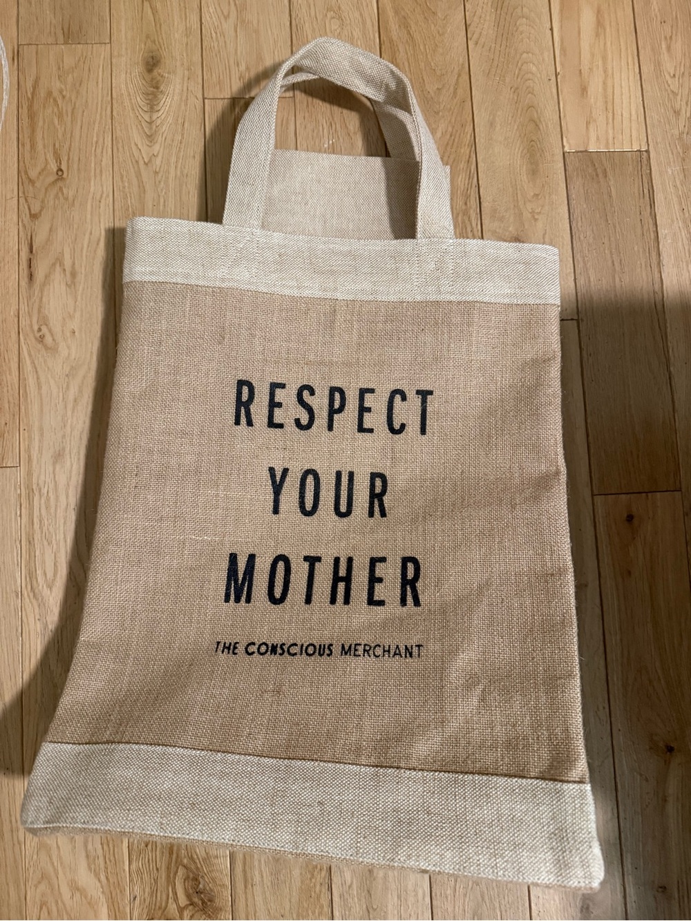 Apolis Respect Your Mother Tote Bag - Natural Jute